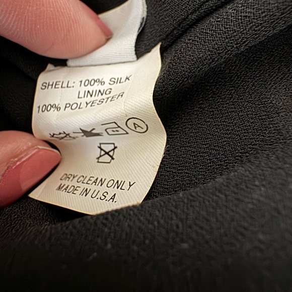 Helen Wang Black Floral Ruffle Silk Miniskirt, Size 4 - Picture 6 of 6